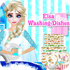 لعبة  Elsa Washing Dishes