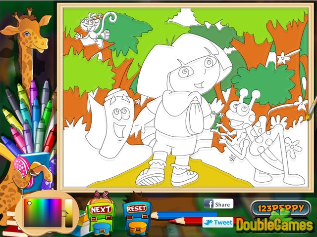 Free Download Dora the Explorer: Online Coloring Page Screenshot 2