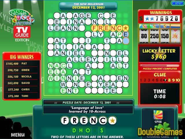Free Download Pat Sajak's Lucky Letters: TV Guide Edition Screenshot 1