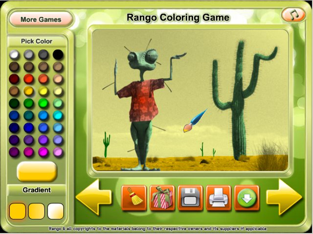 Free Download Rango Coloring Game Screenshot 2