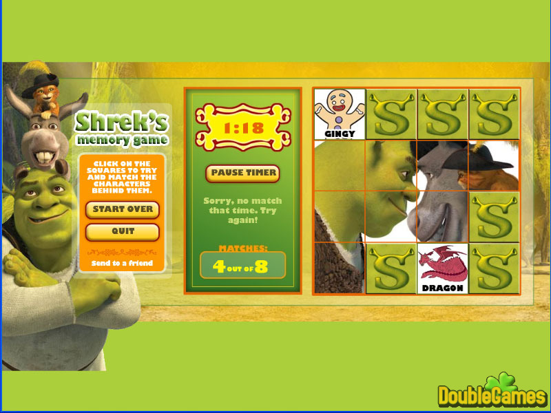 Free Download Shrek: Concentration Screenshot 1