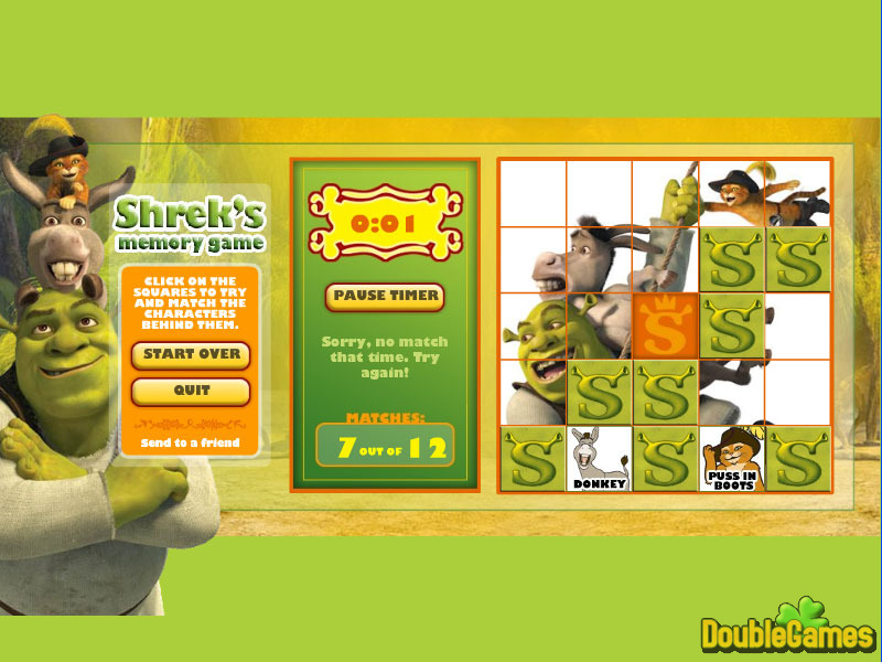 Free Download Shrek: Concentration Screenshot 3